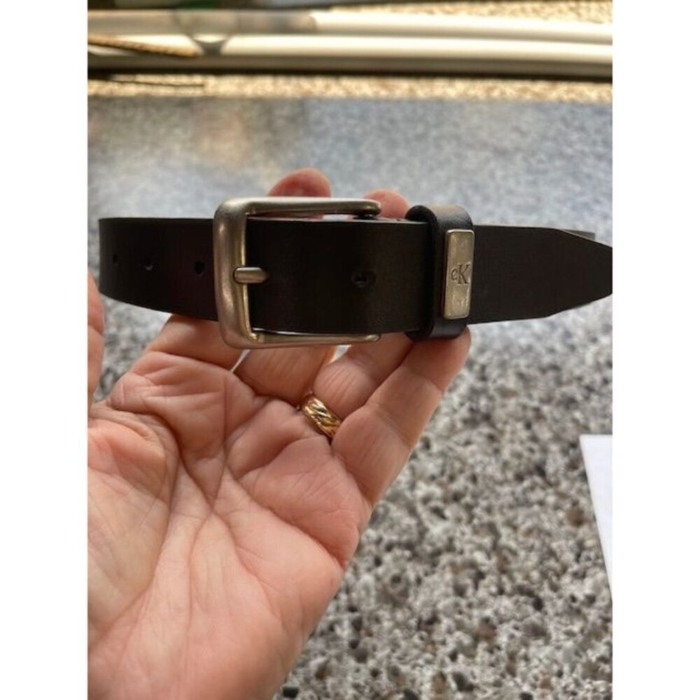 Calvin Klein Genuine Leather‎ Belt For Men 33 INCHES OVERALL LONG